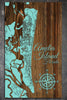 Amelia Island, FL - Street Map on Wood