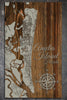 Amelia Island, FL - Street Map on Wood