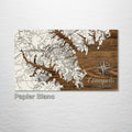Annapolis, MD - Street Map on Wood