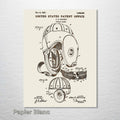 Antique Football Helmet - Patent on Wood