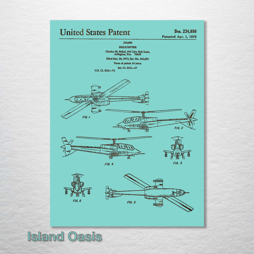 Apache Helicopter - Patent on Wood