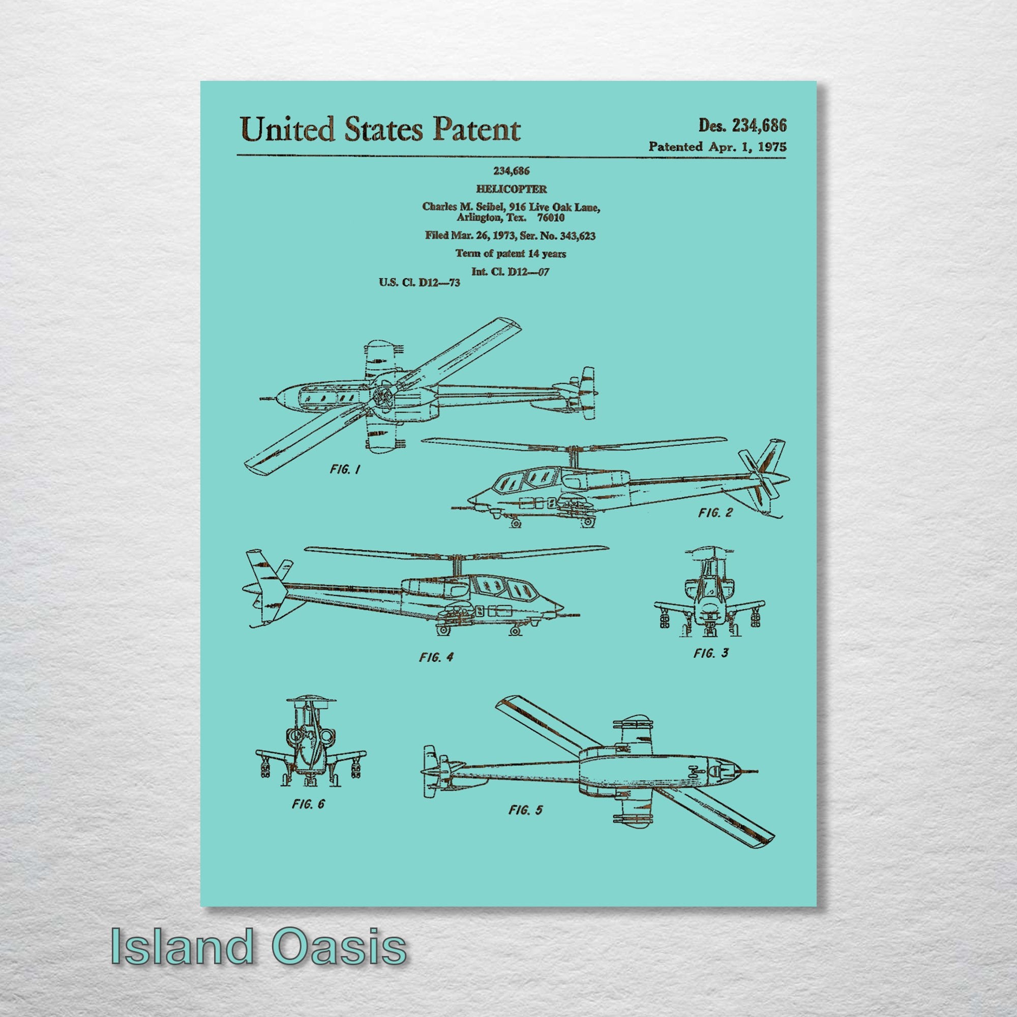 Apache Helicopter - Patent on Wood