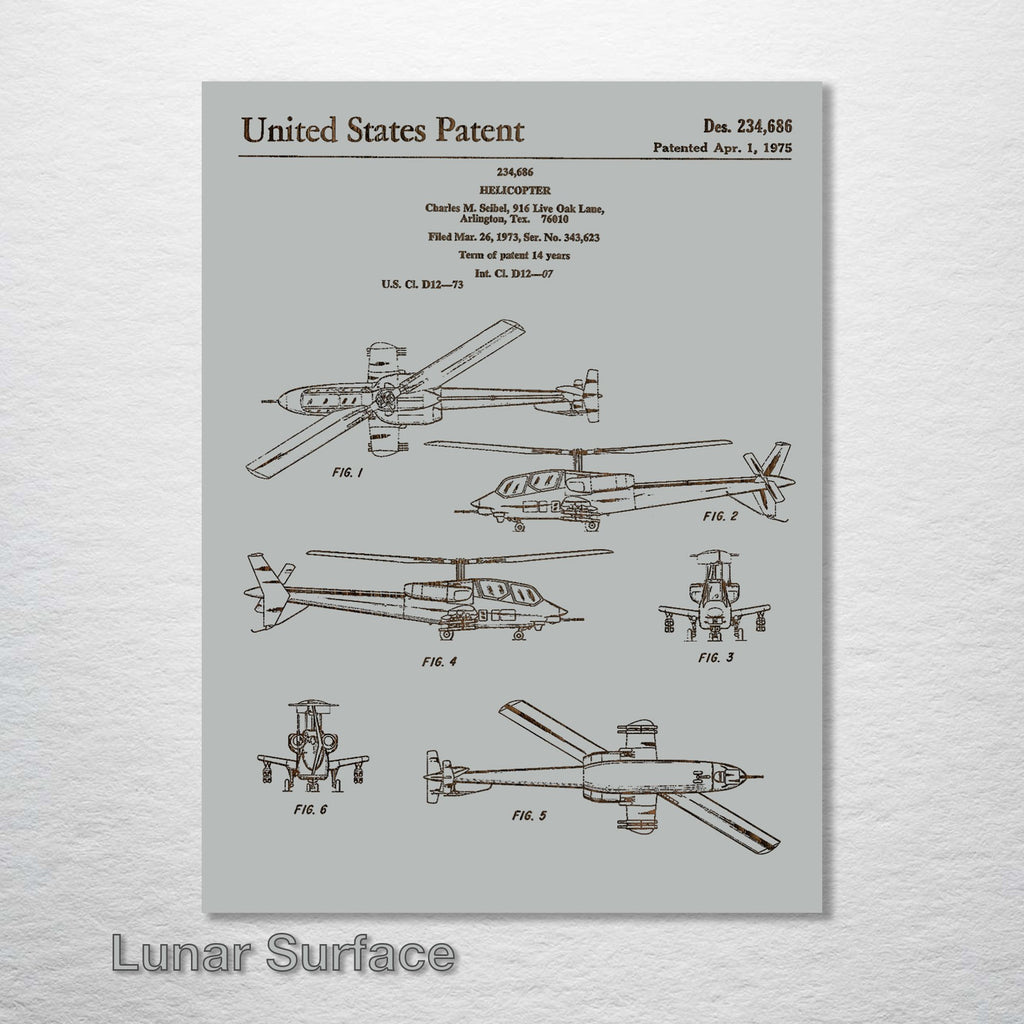 Apache Helicopter - Patent on Wood