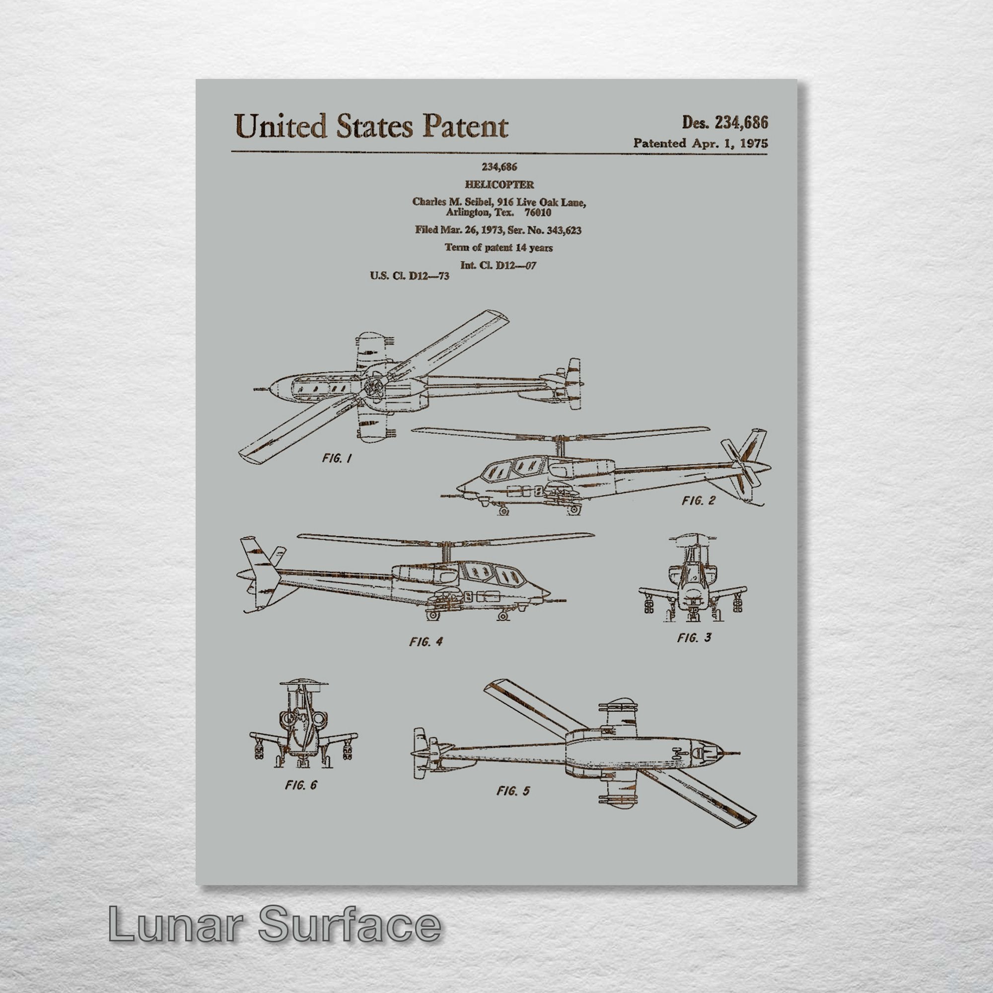 Apache Helicopter - Patent on Wood
