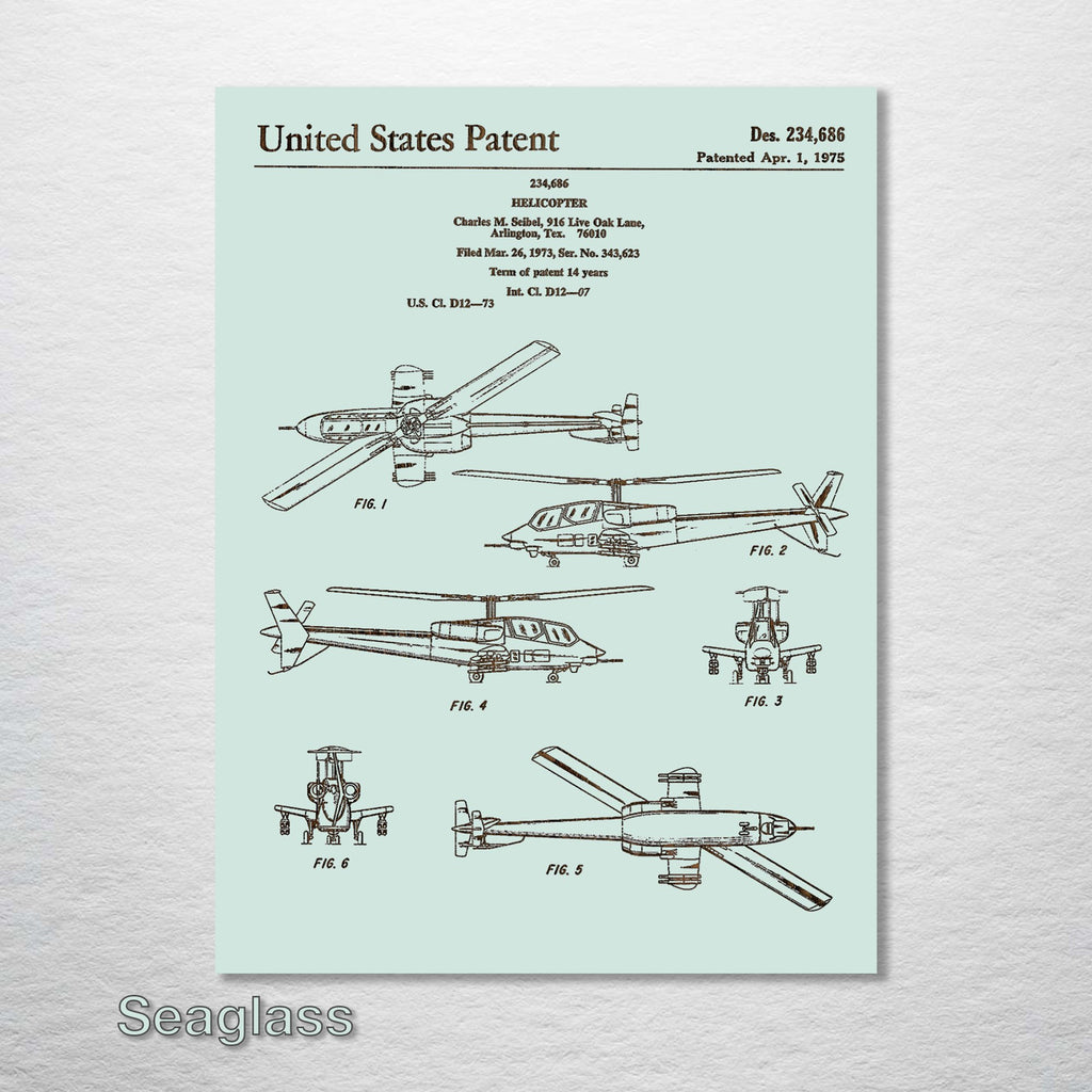 Apache Helicopter - Patent on Wood