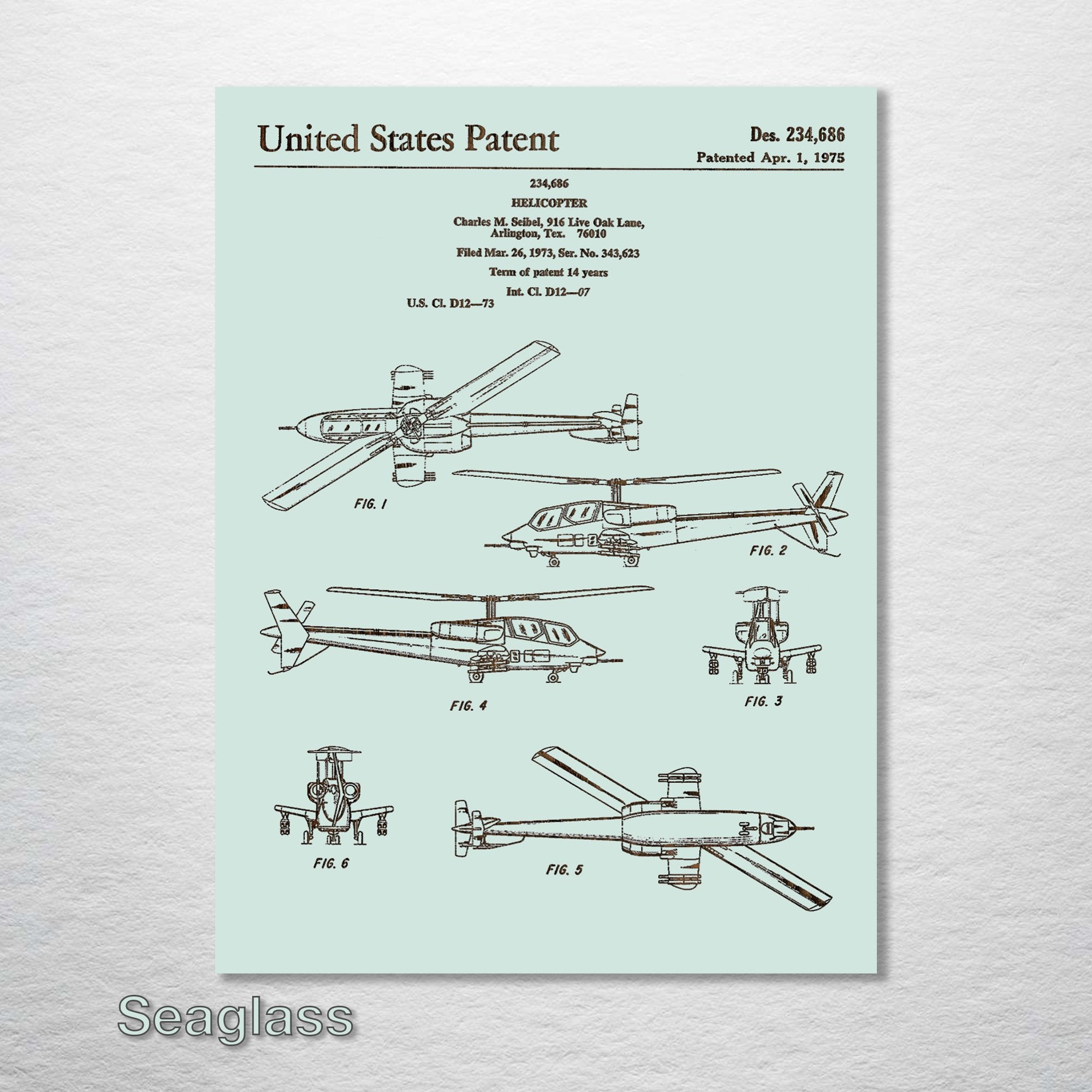 Apache Helicopter - Patent on Wood