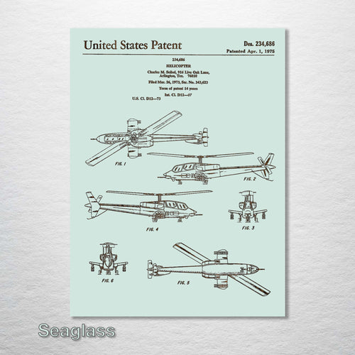 Apache Helicopter - Patent on Wood