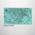 Augusta, GA - Street Map on Wood