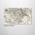 Augusta, GA - Street Map on Wood