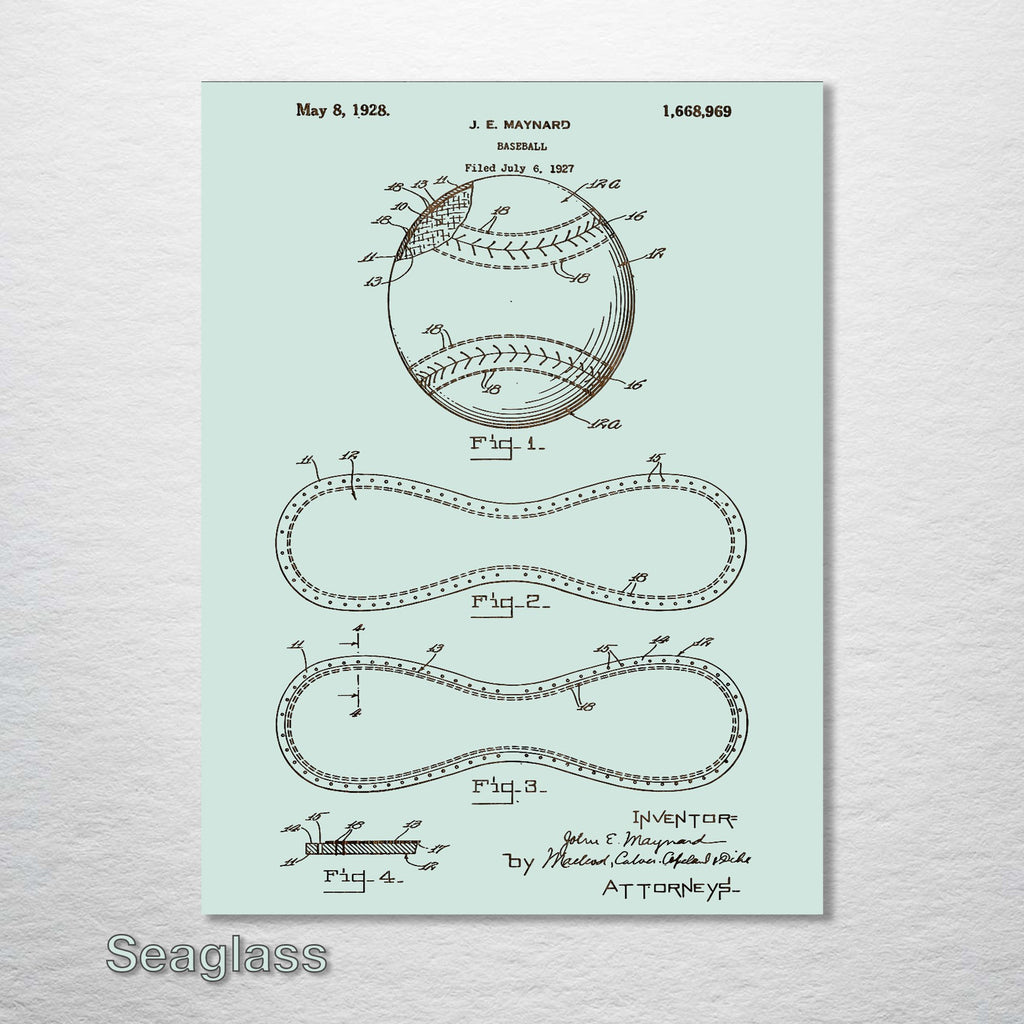 Baseball - Patent on Wood
