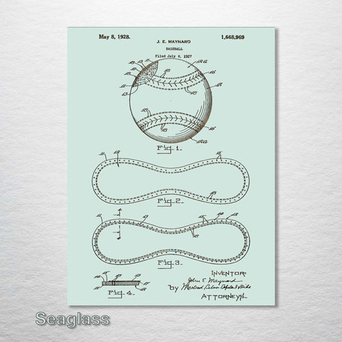 Baseball - Patent on Wood