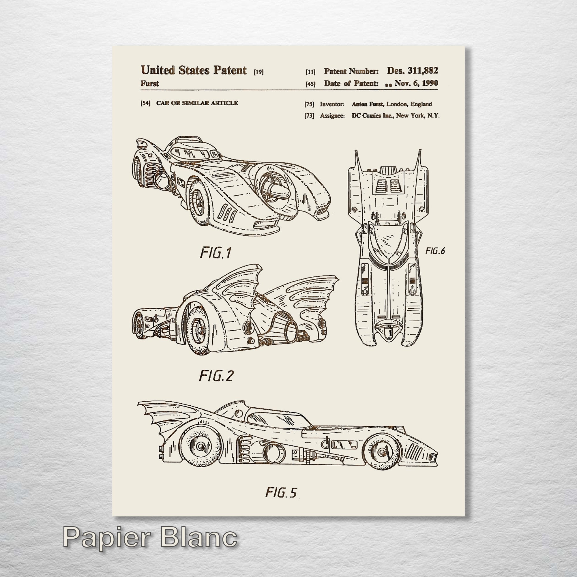 Batmobile - Patent on Wood
