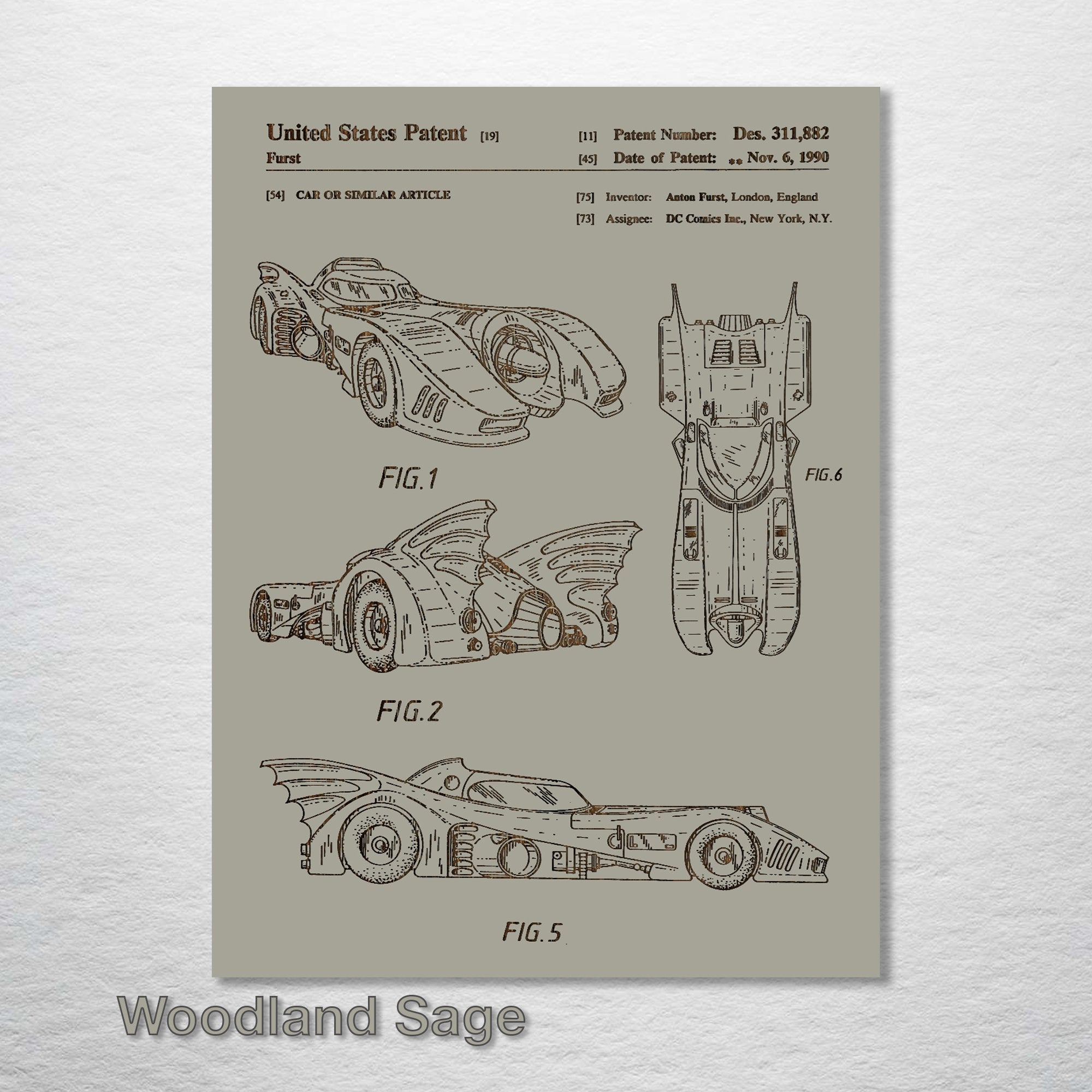 Batmobile - Patent on Wood