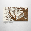 Beaufort, SC - Whimsical Map on Wood