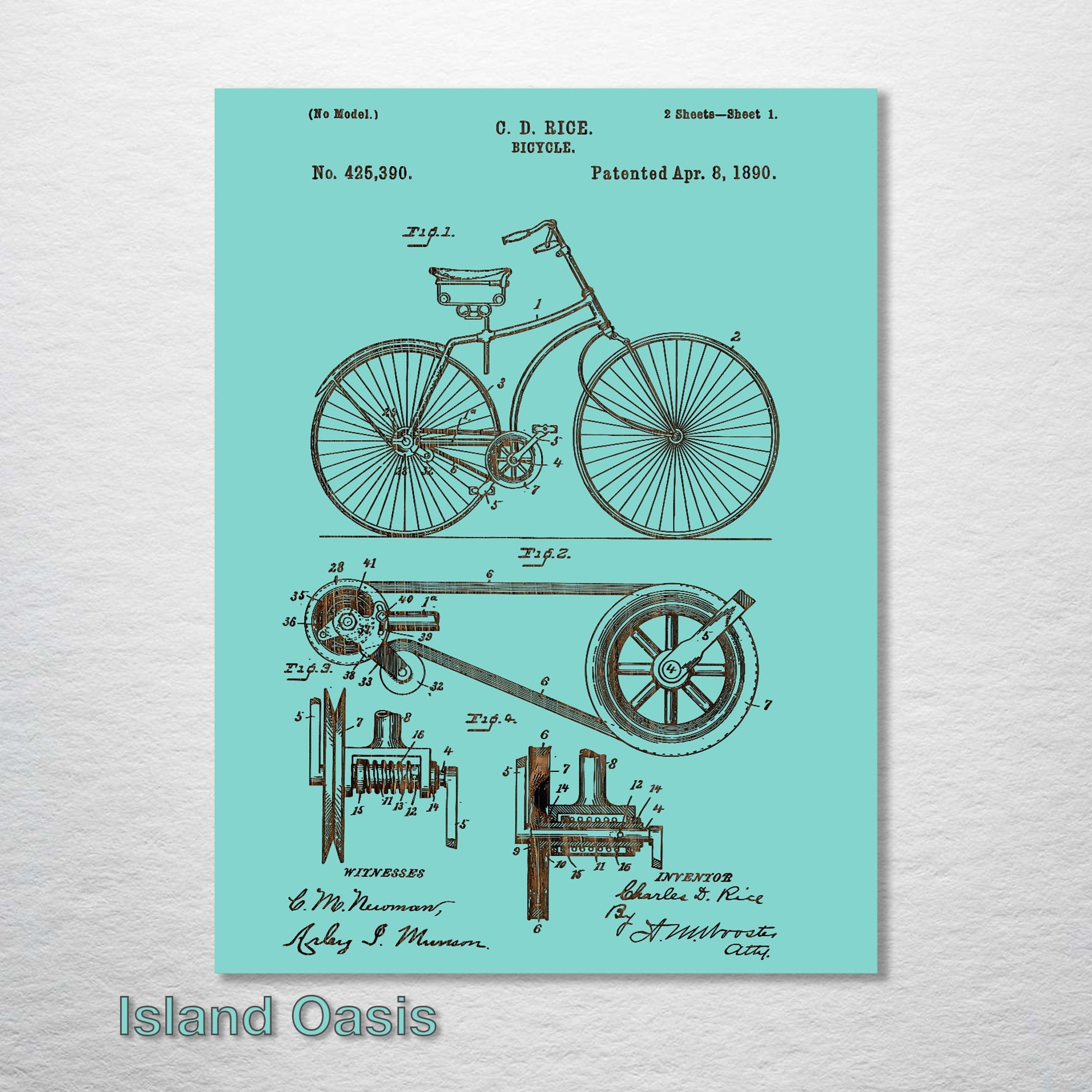 Bicycle - Patent on Wood
