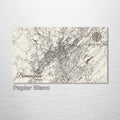 Birmingham, AL - Street Map on Wood