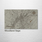 Birmingham, AL - Street Map on Wood