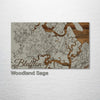 Bluffton, South Carolina - Street Map on Wood