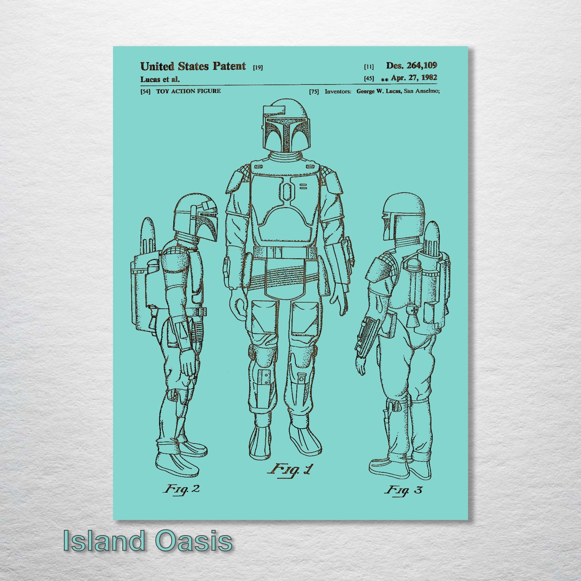 Boba Fett - Patent on Wood