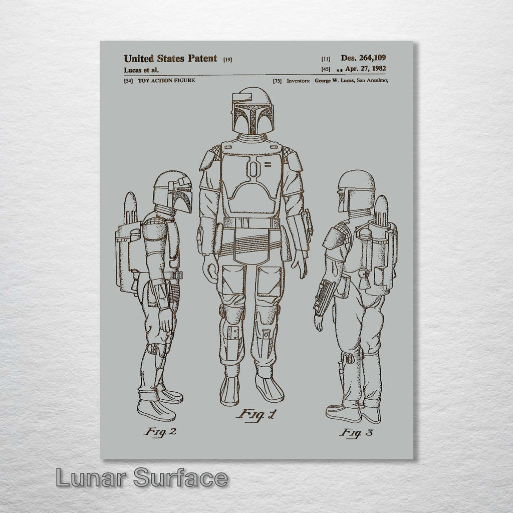 Boba Fett - Patent on Wood