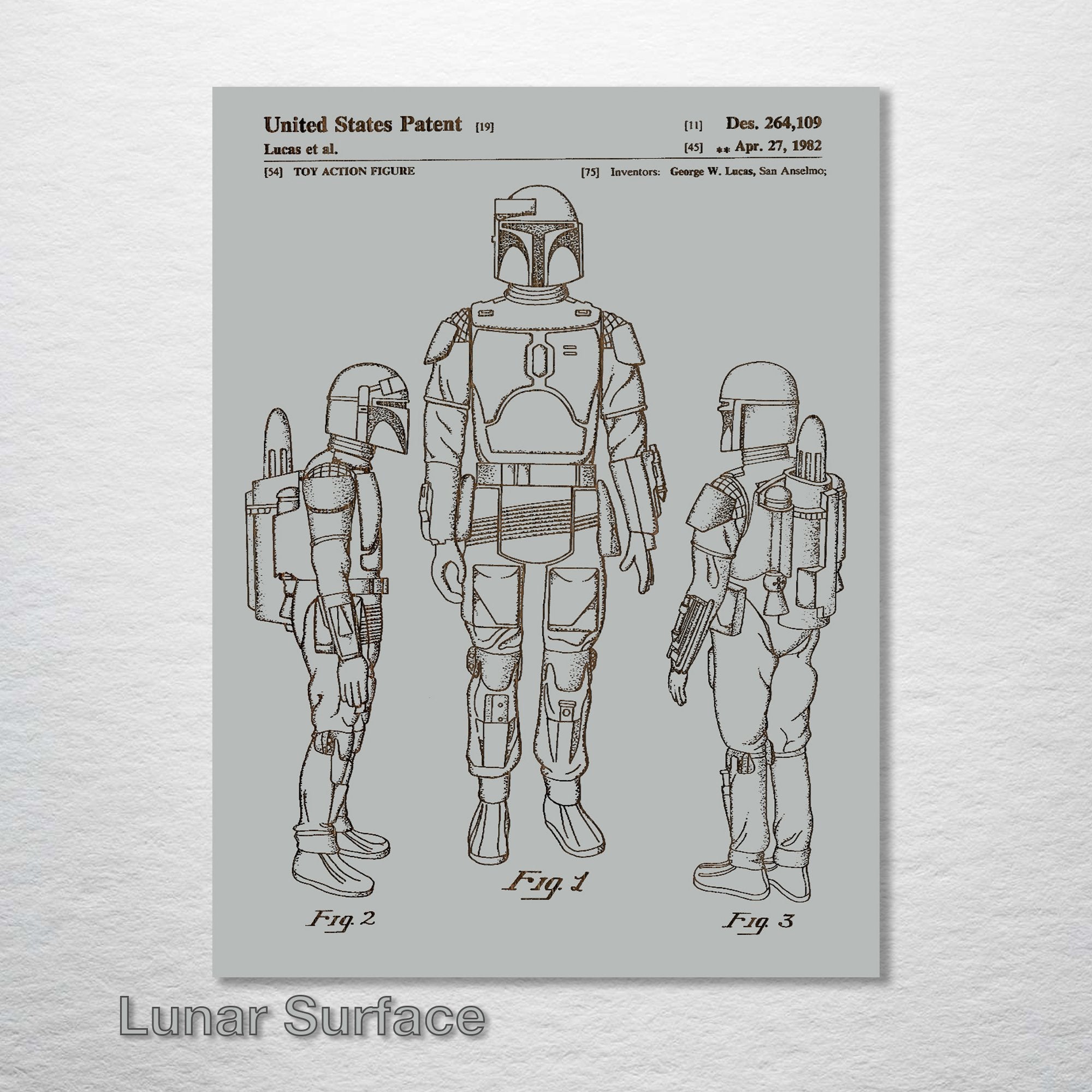 Boba Fett - Patent on Wood