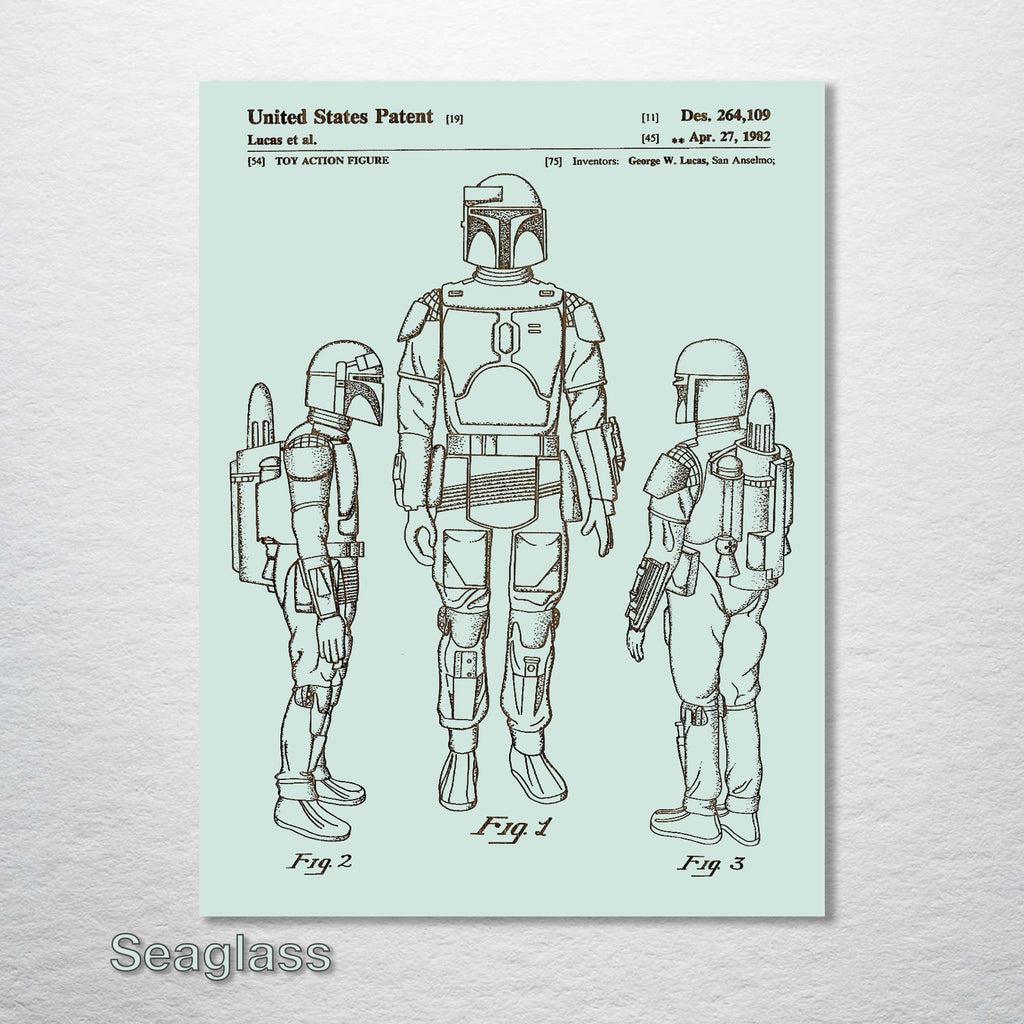 Boba Fett - Patent on Wood