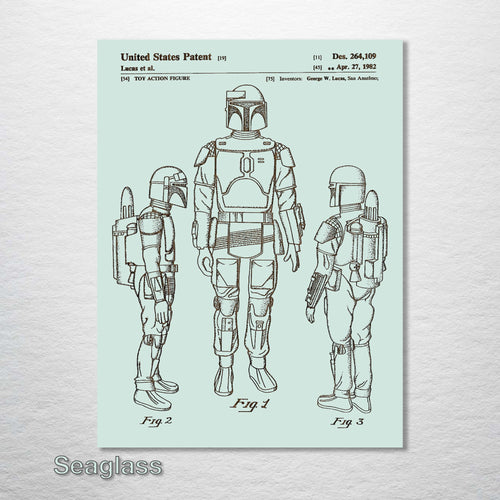 Boba Fett - Patent on Wood