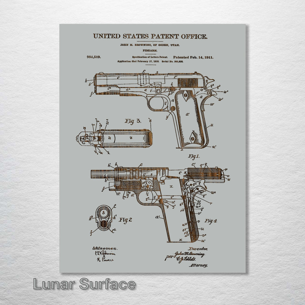 Browning 1911 - Patent on Wood