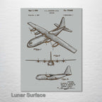 C130 Airplane - Patent on Wood