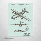 C130 Airplane - Patent on Wood