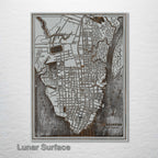 Charleston, SC 1898 - Historic Map on Wood