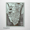Charleston, SC 1898 - Historic Map on Wood