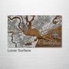 Charleston, South Carolina Street Map on Wood