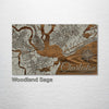 Charleston, South Carolina Street Map on Wood
