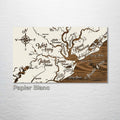 Charleston, SC Whimsical Map on Wood