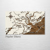 Charleston, SC Whimsical Map on Wood
