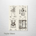 Coffee Maker Quad - Patent on Wood