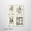 Coffee Maker Quad - Patent on Wood
