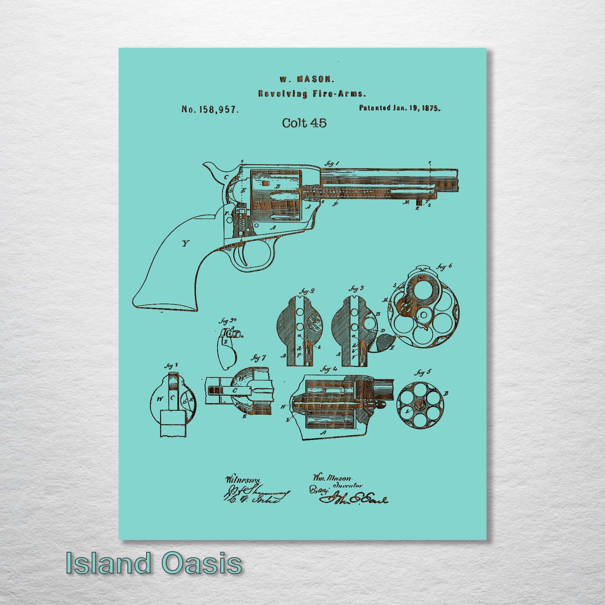 Colt 45 - Patent on Wood