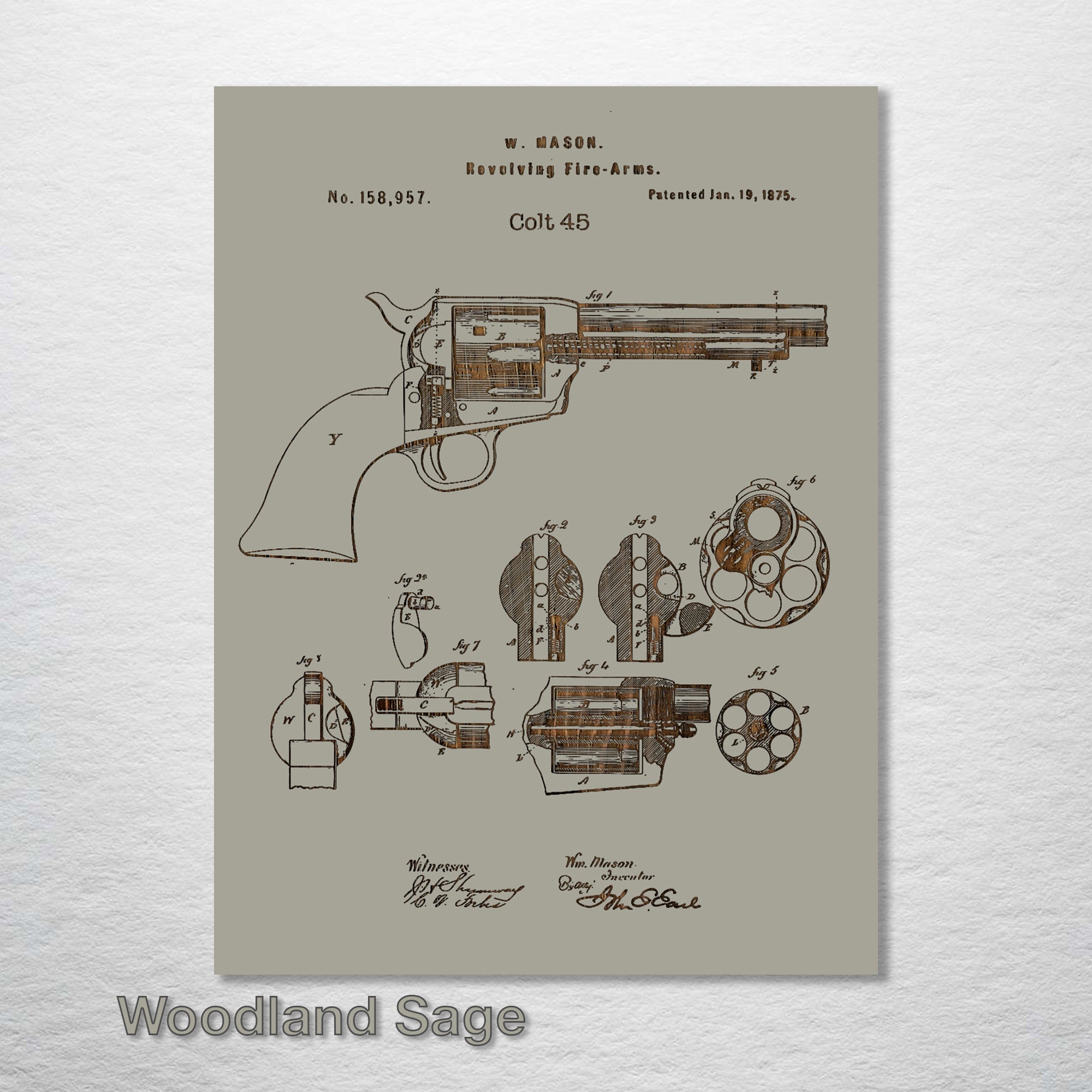 Colt 45 - Patent on Wood
