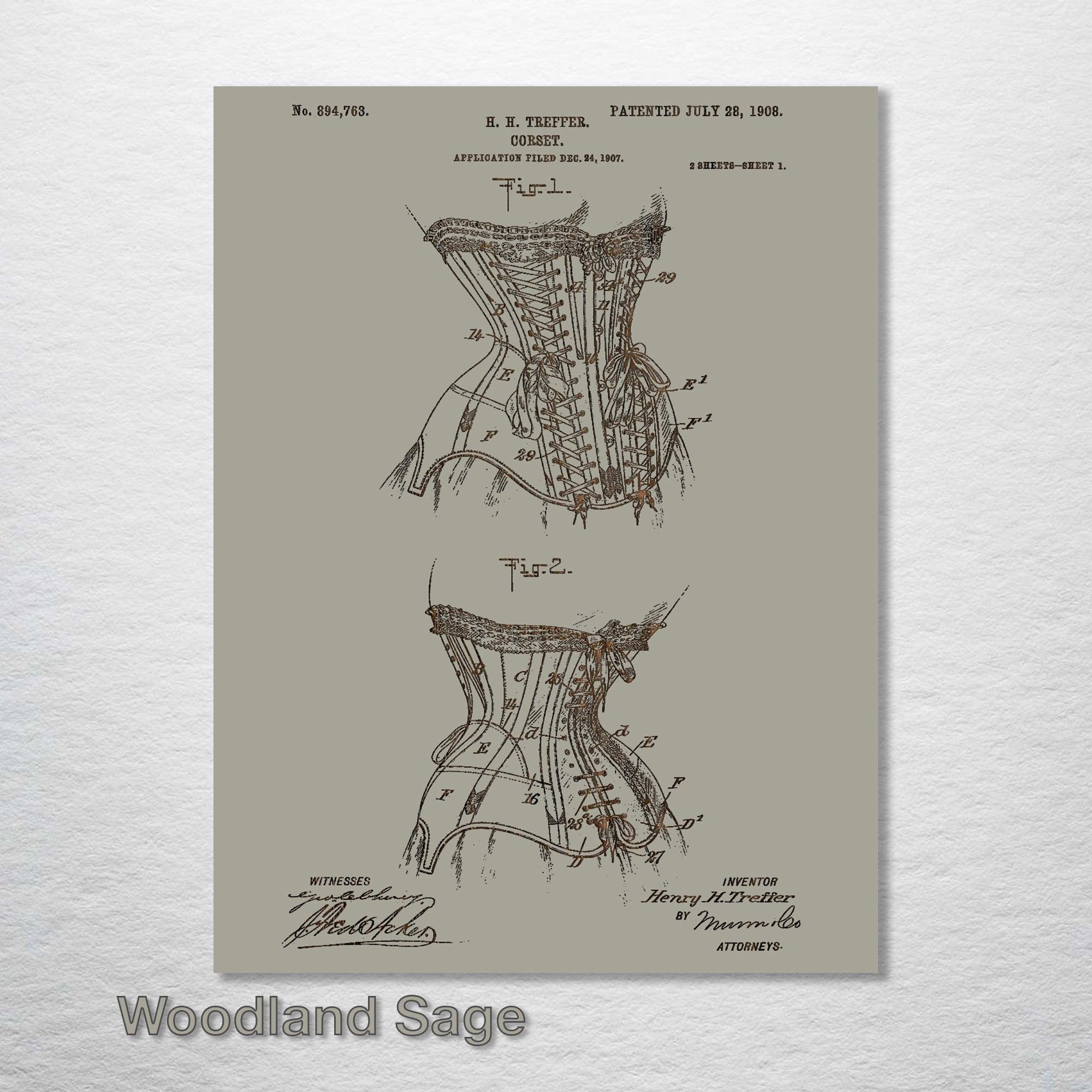 Corset - Patent on Wood