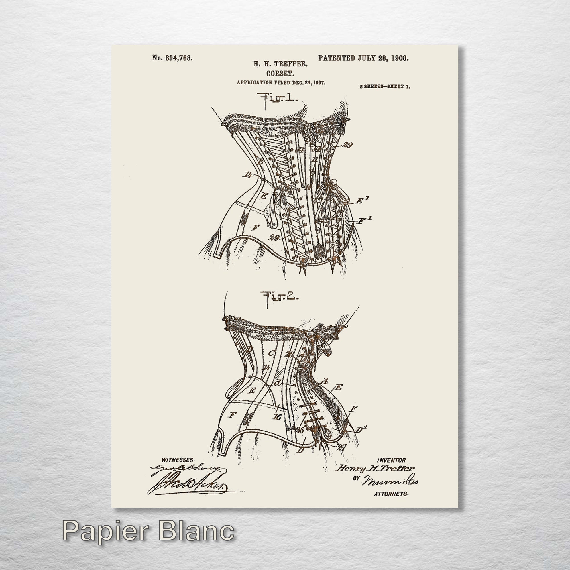Corset - Patent on Wood