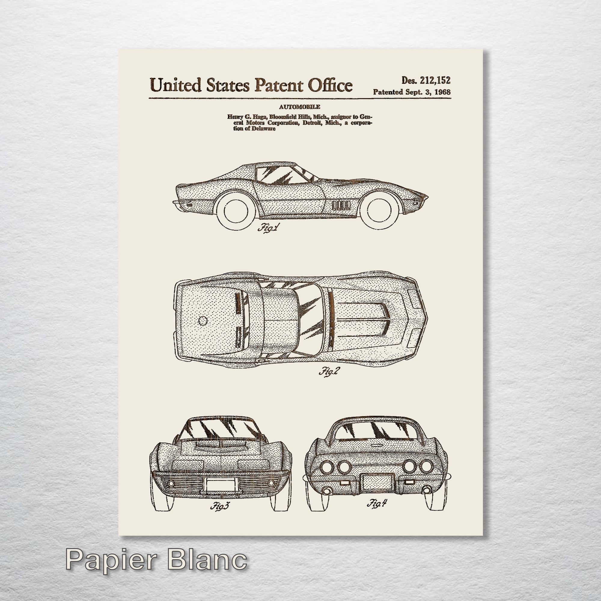 Corvette '68 - Patent on Wood
