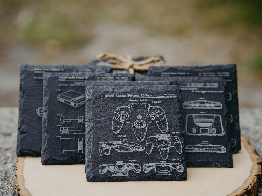Nintendo Patent Coasters | 6pc Slate Set