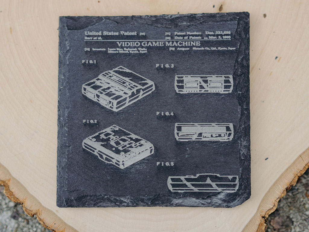 Nintendo Patent Coasters | 6pc Slate Set