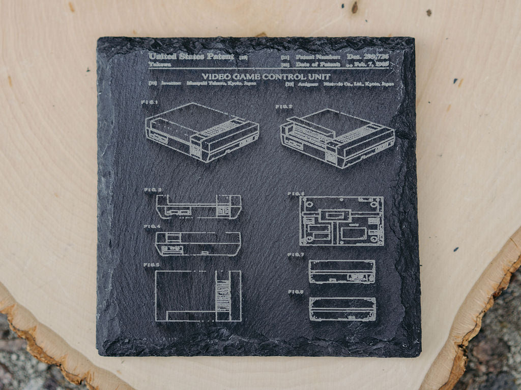 Nintendo Patent Coasters | 6pc Slate Set