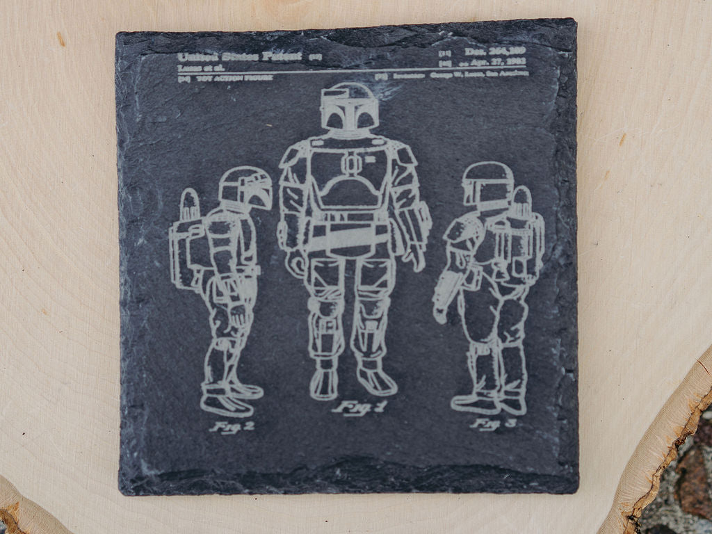 Star Wars Patent Coasters | 6pc Slate Set