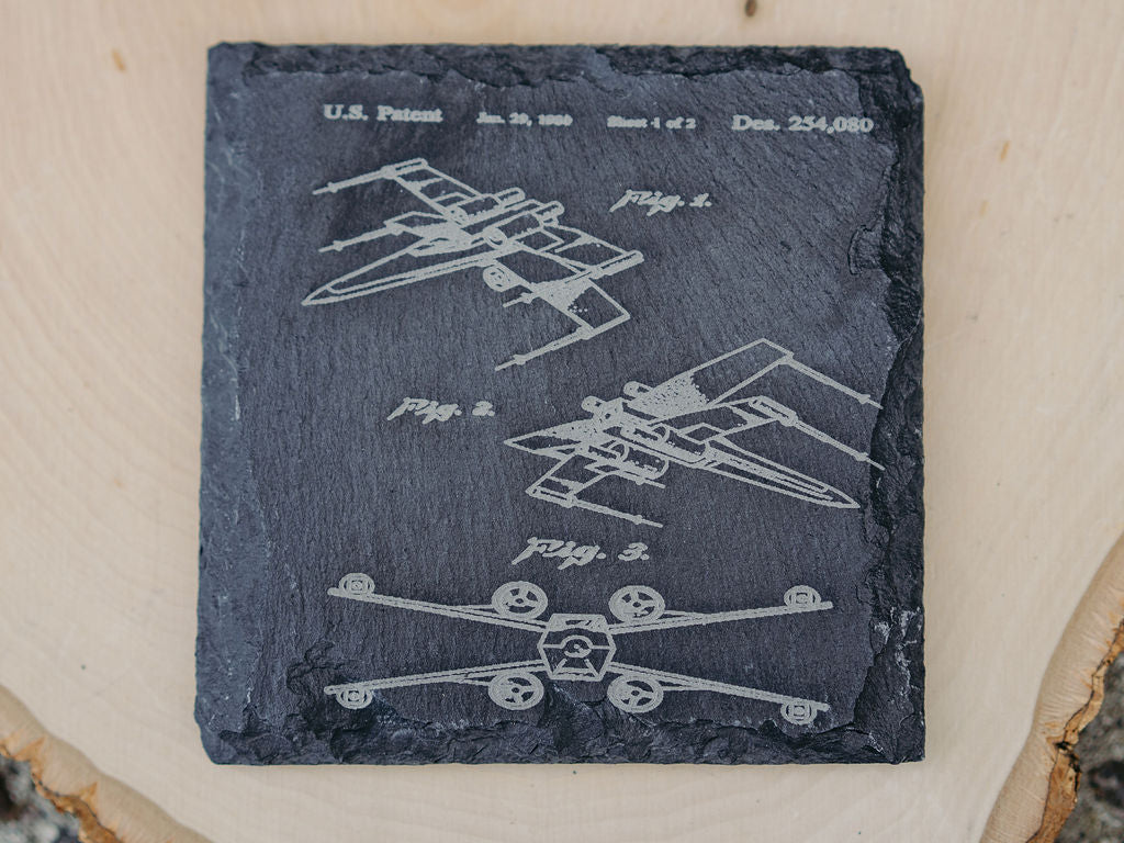 Star Wars Patent Coasters | 6pc Slate Set