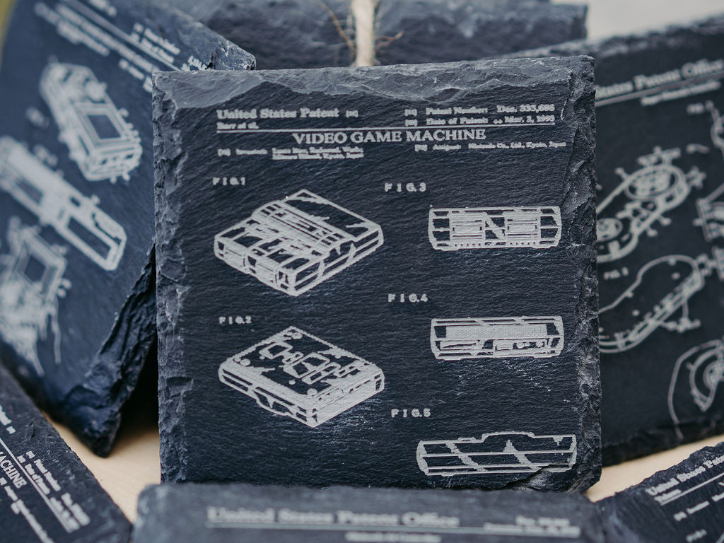 Nintendo Patent Coasters | 6pc Slate Set