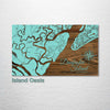 Daufuskie Island, SC - Street Map on Wood